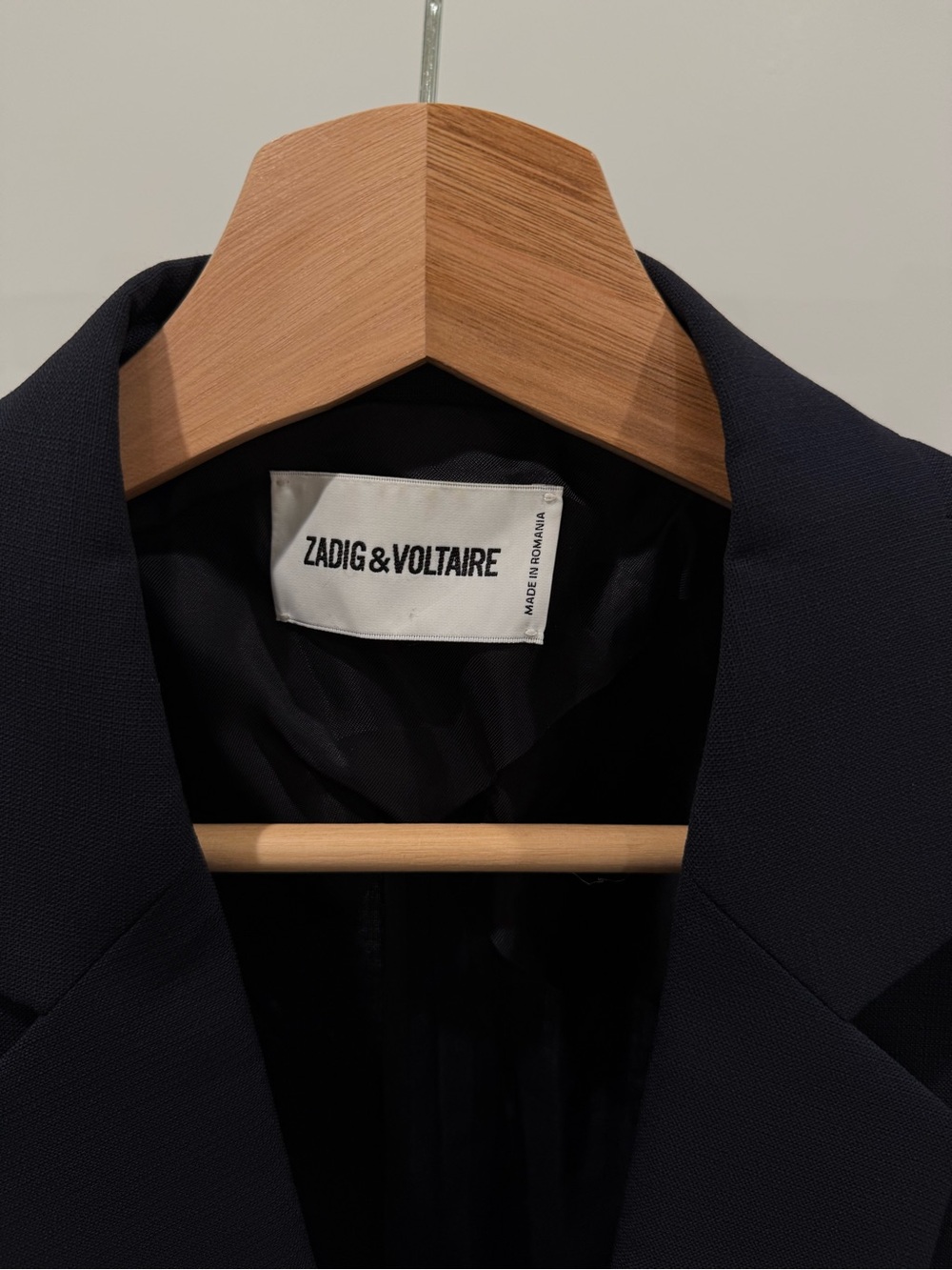 Zadig & Voltaire Men's Navy Blazer linen blend